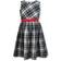 Bonnie Jean Plaid Dress With Shrug 2-Piece Set