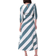 Aligne Getson Humbug Stripe Midi Dress - Dove Blue