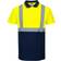 Portwest S479 Hi Vis Contrast Polo Shirt S/S - Yellow/Navy