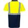 Portwest S479 Hi Vis Contrast Polo Shirt S/S - Yellow/Navy