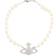 Vivienne Westwood Pearl Bas Relief Choker - Silver/Pearls/Transparent