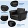 Costway Kids Single Armrest Couch Sofa with Ottoman