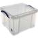 Really Useful Boxes Plastic Clear Storage Box 35L