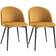 Homcom Modern Yellow Kitchen Chair 77cm 2pcs