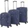 vidaXL Soft Case Trolley 3 delar - Navy Blue