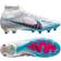 Nike Zoom Mercurial Superfly 9 Elite AG-Pro - White/Pink Blast/Indigo Haze/Baltic Blue