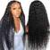 SYHGK 13x6 Deep Wave Lace Front Wigs 24 inch Natural Black