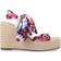 Journee Collection Womens Surria High Wedge Sandal Floral 7.5M