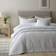 Catherine Lansfield Lennon Stripe Duvet Cover Natural, White (200x135cm)