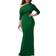 YMDUCH Women's Elegant Long Sleeve Off Shoulder Bodycon Long Evening Formal Dress