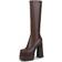 Wetkiss Stacked Platform Knee High Boots