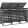 vidaXL Painted Pinewood Triple Wheelie Bin 315412 210x75x121cm Grey (Building Area )