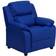 Flash Furniture Charlie Deluxe Padded Contemporary Blue Vinyl Recliner with Storage