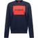 HUGO BOSS Cotton-Terry Sweater with Red Logo Print