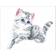 Diamond Dotz Kitten in the Snow with Frame