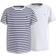 Tommy Hilfiger Print T-shirt 2-pack - Desert Sky Breton/White (UK0UK00052-0XE)