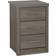 SECONIQUE Lisbon Black Wood Grain Bedside Table 40x40cm