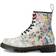 Dr. Martens 1460 Floral Mash Up Leather Lace-Up Boots - Parchment Beige