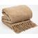 Teased Wool Soft Knit Tassel Fleece Couverture Argent, Beige, Gris, Rose (200x150cm)