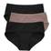 Hanes Comfort Period Hipster 3-pack - Black/Mocha Velvet