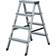 Krause Dopplo double-sided step ladder silver