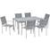 OutSunny 84G-039V00GY Set da pranzo per patio, 1 Tavolo incluso 6 Sedie