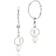 Sistie Ella Creoles Earrings - Silver/Pearls