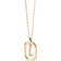 Pdpaola Mini Letter Necklace - Gold/Transparent