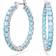 Swarovski Matrix Hoop Earrings - Silver/Blue