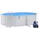 vidaXL Swimming Pool with Sand Filter Pump and Ladder 4.9x3.6x1.2m