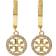 Tory Burch Miller Pavé Hoop Earrings - Gold/Transparent