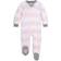 Burt's Bees Baby Girls' Rugby Striped Organic Cotton Sleep & Play - Pink