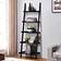 Charles Bentley Tall Wooden 5 Rung Storage Ladder Black