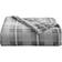 Nautica Lewes Ultra Soft Plush Fleece Blankets Gray (228.6x152.4cm)