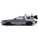 Jada DeLorean Brushed Metal Time Machine with Lights Flying Version Back to the Future Part 2 1989 Movie 1:24