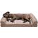 FurHaven Luxe Fur & Performance Linen Sofa Dog Bed Jumbo