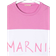 Marni Girl's Cropped Logo Sweatshirt - Pitaya/White