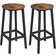 Vasagle With Footrest Brown Bar Stool 65cm 2pcs