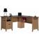 Teknik Study L-Shaped Dover Oak Writing Desk 59.9x150cm