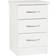 SECONIQUE Nevada White Gloss Bedside Table 40x40cm