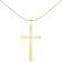 Jewelco London Minimalist Cross Pendant - Gold/Diamond