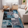 Homcom Geometric Black, White, Blue 160x230cm