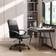 Vinsetto PVC Leather & Mesh Panel Black Office Chair 107cm