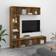 vidaXL Bookcase Smoked Oak Bokhylla 180cm