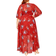 City Chic Bold Floral Maxi Dress - Love Red Floral