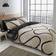 Catherine Lansfield Linear Curve Geometric Duvet Cover Beige, Black (200x135cm)