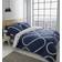 Catherine Lansfield Linear Curve Geometric Duvet Cover Blue, Black (200x135cm)