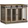 Pawhut Dog Crate Dog Cage End Table with Divider Panel