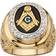 PalmBeach Masonic Nugget Ring - Gold/Transparent