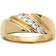 PalmBeach Diagonal Wedding Band Ring - Gold/Transparent